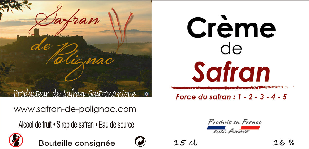 Crème de Safran pour cocktail, 15 cl